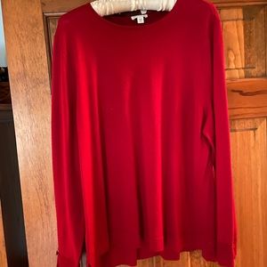 JJill red sweater